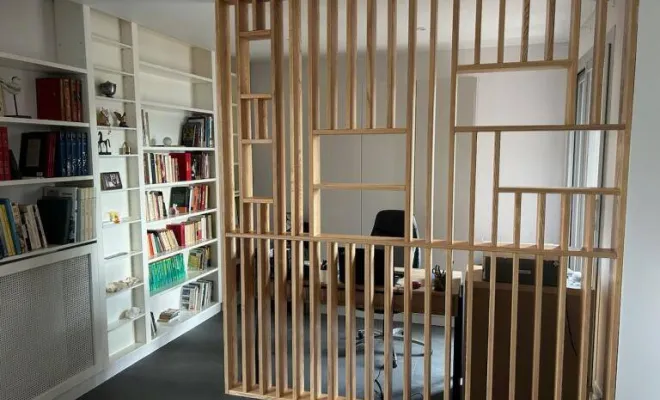 Installation de claustra, Saint-Quentin-sur-Isère, SBMA Menuiserie Agencement